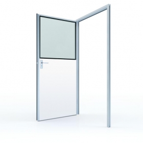 50#彩鋼板半玻璃平開(kāi)門